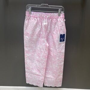 Roller Rabbit Kids Pink Floral Print Pajama Pants